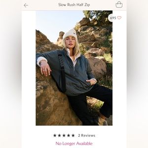 FREE PEOPLE MOVEMENT Slow Rush half zip pull over in grey, L